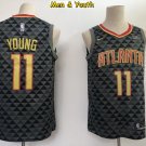 Men's Atlanta Hawks #11 Trae Young Jersey Black Icon Edition Swingman Basketball