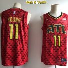 Men's Atlanta Hawks #11 Trae Young Jersey Red Statement Edition Swingman Basketball