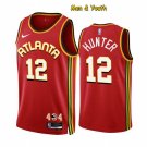 Men's Atlanta Hawks #12 De'Andre Hunter Jersey 2023 Red Icon Edition Swingman Basketball
