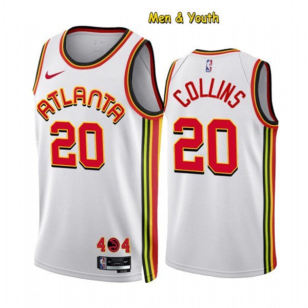 Men's Atlanta Hawks #12 De'Andre Hunter Jersey 2023 White Association Swingman Basketball