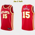 Men's Atlanta Hawks #15 Clint Capela Jersey 2021 Red Icon Edition Swingman Basketball