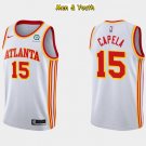 Men's Atlanta Hawks #15 Clint Capela Jersey 2021 White Association Swingman Basketball