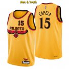 Men's Atlanta Hawks #15 Clint Capela Jersey 2022 75th Diamond Gold City Edition Basketball