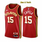 Men's Atlanta Hawks #15 Clint Capela Jersey 2023 Red Icon Edition Swingman Basketball