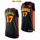 Men's Atlanta Hawks #17 Onyeka Okongwu Jersey 2021 Black Statement Swingman Basketball