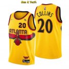 Men's Atlanta Hawks #20 John Collins Jersey 2022 75th Diamond Gold City Swingman Basketball