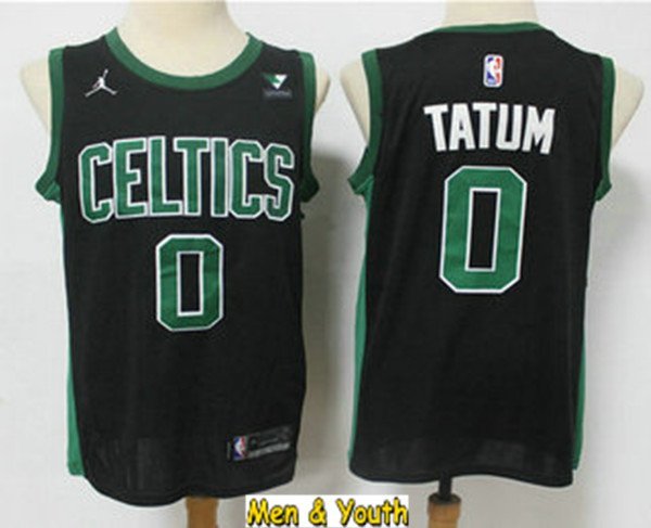 Men's Boston Celtics #0 Jayson Tatum Jersey 2021 Black Statement Edition Swingman Basketball