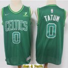 Men's Boston Celtics #0 Jayson Tatum Jersey 2021 Green Earned Edition Swingman Basketball