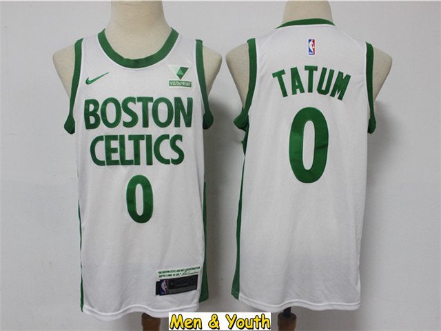Men's Boston Celtics #0 Jayson Tatum Jersey 2021 White City Edition Swingman Basketball