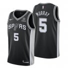 Men's San Antonio Spurs #5 Dejounte Murray Jersey Black Icon Edition