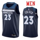 Men's & Youth Minnesota Timberwolves #23 Jarrett Culver Navy Icon Jersey Stitched