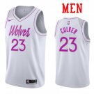 Men's & Youth Minnesota Timberwolves #23 Jarrett Culver White 2019 Earned Jersey Stitched