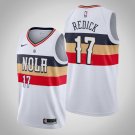 Men's & Youth New Orleans Pelicans #17 J.J. Redick White Swingman Stitched Jersey Earned