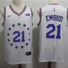 Men's & Youth Philadelphia 76ers #21 Joel Embiid Earned Edition Jersey White