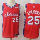 Men's & Youth Philadelphia 76ers #25 Ben Simmons Basketball Swingmen Jersey Red