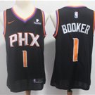 Men's & Youth Phoenix Suns #1 Devin Booker Jersey 2021 Black Swingman Basketball