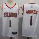 Men's & Youth Phoenix Suns #1 Devin Booker Jersey 2021 White Swingman Basketball