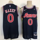 Philadelphia 76ers #0 Tyrese Maxey Jersey 75th Anniversary Diamond 2022 Navy City Edition