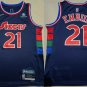 Philadelphia 76ers #21 Joel Embiid Jersey 75th Anniversary Diamond 2022 Navy City Edition