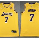Los Angeles Lakers #7 Carmelo Anthony Jersey 75th Anniversary Diamond 2022 Gold Icon Edition