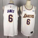 Men's & Youth Los Angeles Lakers #6 Lebron Jame White Basketball Stitched Jersey