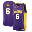 Men's & Youth Los Angeles Lakers #6 Lebron James Basketball Jersey Purple Stitched