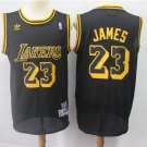 Men's & Youth Los Angeles Lakers #23 LeBron James Basketball Throwback Jersey Black