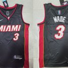 Men's & Youth Miami Heat #3 Dwyane Wade Jersey 75th Anniversary Diamond 2022 Black Icon Edition