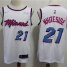 Men's & Youth Miami Heat #21 Hassan Whiteside White City Edition Stitched Jersey