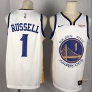 Men's & Youth Golden State Warriors #1 D'Angelo Russell Basketball Stitched Jersey White