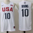 Men's & Youth Kyrie Irving #10 Olympics 2016 Dream Team USA BasketBall Jersey White