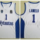 Men's & Youth Lamelo Ball #1 Vytautas Lithuania White Basketball Jersey Stitched Sewn