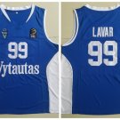 Men's & Youth Lavar Ball #99 Vytautas Lithuania Blue Basketball Jersey Stitched