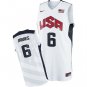 Men's & Youth LeBron James #6 Throwback 2012 Team USA BasketBall Jersey White Stitched