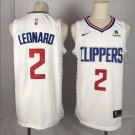 Men's & Youth Los Angeles Clippers #2 Kawhi Leonard Basketball Stitched Jersey White