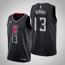 Men's & Youth Los Angeles Clippers #13 Paul George Black Statement Stitched Jersey