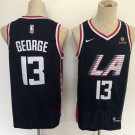 Men's & Youth Los Angeles Clippers #13 Paul George Navy City Basketball Jersey Stitched