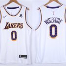 Men's & Youth Los Angeles Lakers #0 Russell Westbrook Jersey 2022 White Swingman Basketball