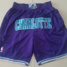 Men's & Youth Charlotte Hornets Basketball Shorts Purple Just Don Pocket