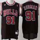 Men's & Youth Chicago Bulls #91 Dennis Rodman Throwback Basketball Jersey Red Stripe