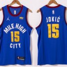 Men's & Youth Denver Nuggets #15 Nikola Jokic Jersey 2021 Blue Statement Edition Swingman Basketball