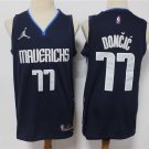 Men's Dallas Mavericks #77 Luka Doncic Jersey 75th Anniversary Diamond 2022 Navy Statement Edition