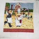 Set Of 2 Same Printed Disloths Set12_X12_ Fat Chef Waiter On The Street Gifts