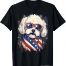 4th Of July US Flag Bichon Frise Dog Gift Unisex T-Shirt 4th Of July US Flag Bichon Frise Dog Gift Unisex T-Shirt