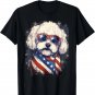 4th Of July US Flag Bichon Frise Dog Gift Unisex T-Shirt