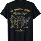 63 National Parks Map US Park Retro Vintage Camping Hiking T-Shirt 63 National Parks Map US Park Retro Vintage Camping Hiking T-Shirt