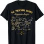 63 National Parks Map US Park Retro Vintage Camping Hiking T-Shirt