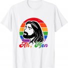 Ah Men Jesus Christ Gay Christian Funny LGBTQ Pride Rainbow T-Shirt Ah Men Jesus Christ Gay Christian Funny LGBTQ Pride Rainbow T-Shirt
