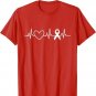 American Heart Disease Awareness Month Ribbon Go Red Heart T-Shirt