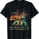 And Into The Forest I Go To Lose My Mind Camping Bear Retro T-Shirt